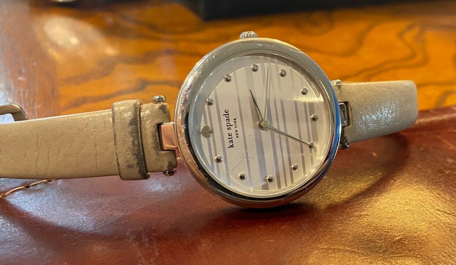 Women's 37mm Silver Tone Kate Spade Watch, Ksw1371, Wr To 3atm